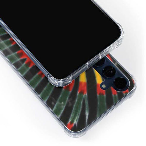 Liquid Blue Tie Dye - Rasta Galaxy A35 5G Clear Case