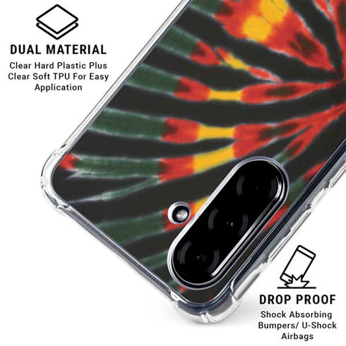 Liquid Blue Tie Dye - Rasta Galaxy A36 5G Clear Case