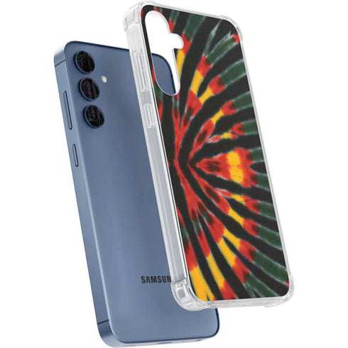 Liquid Blue Tie Dye - Rasta Galaxy A55 5G Clear Case