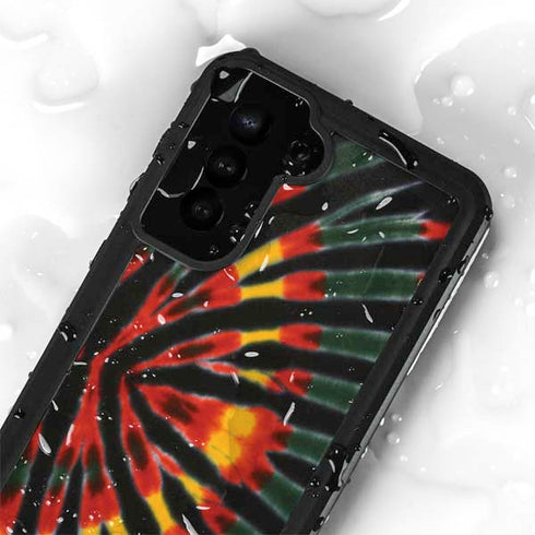 Liquid Blue Tie Dye - Rasta Galaxy S24 Plus Waterproof Case
