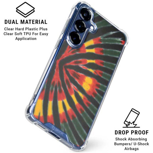 Liquid Blue Tie Dye - Rasta Galaxy S25 Clear Case