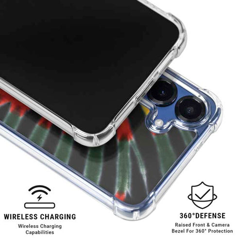 Liquid Blue Tie Dye - Rasta Galaxy S25 Plus Clear Case