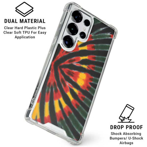 Liquid Blue Tie Dye - Rasta Galaxy S25 Ultra Clear Case