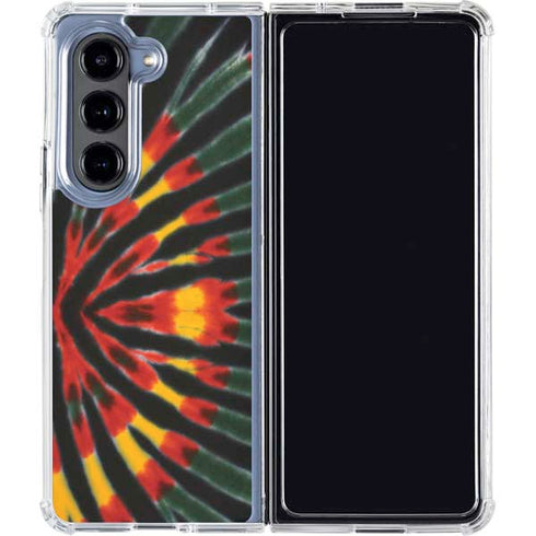 Liquid Blue Tie Dye - Rasta Galaxy Z Fold5 5G Clear Case
