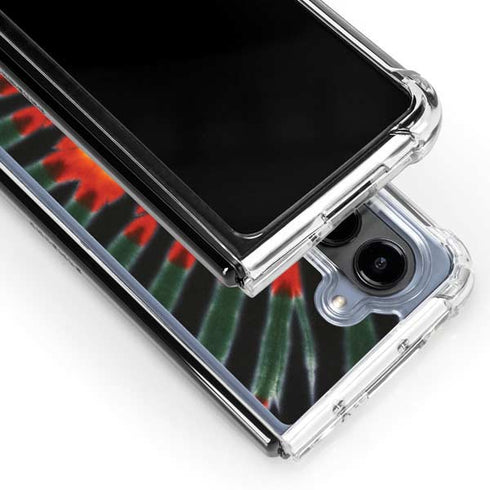 Liquid Blue Tie Dye - Rasta Galaxy Z Fold5 5G Clear Case