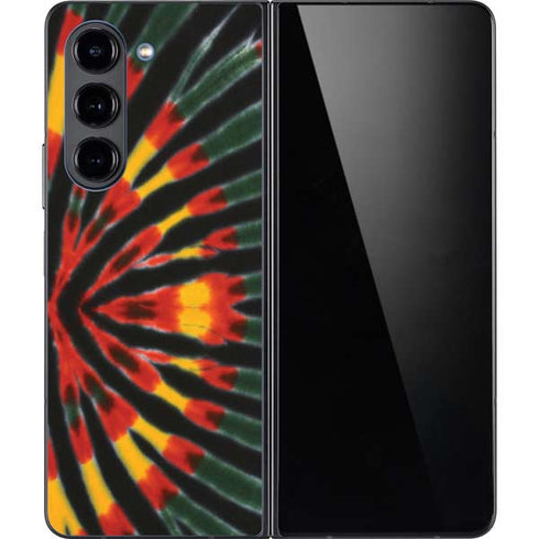 Liquid Blue Tie Dye - Rasta Galaxy Z Fold5 5G Skin