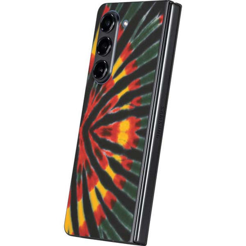 Liquid Blue Tie Dye - Rasta Galaxy Z Fold5 5G Skin