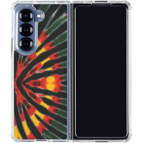 Liquid Blue Tie Dye - Rasta Galaxy Z Fold6 Clear Case