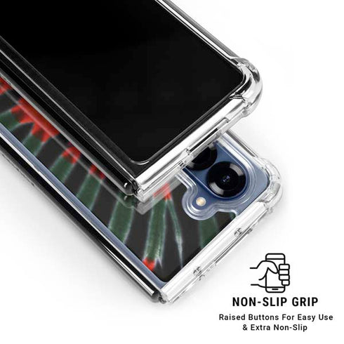 Liquid Blue Tie Dye - Rasta Galaxy Z Fold6 Clear Case