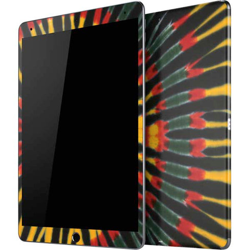 Liquid Blue Tie Dye - Rasta iPad Skins