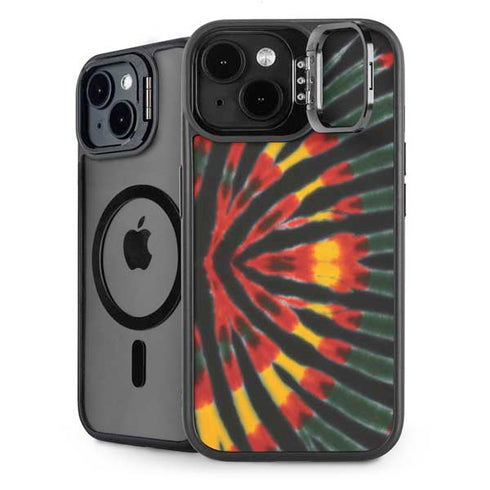Liquid Blue Tie Dye - Rasta iPhone 14 Kickstand Case