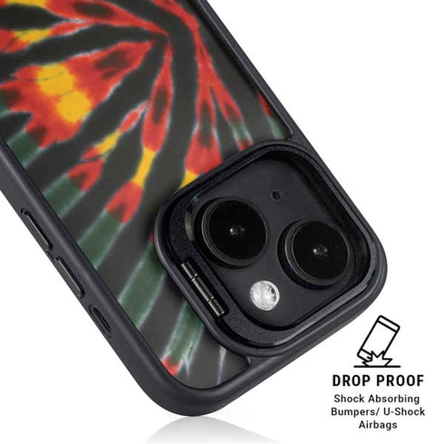 Liquid Blue Tie Dye - Rasta iPhone 14 Kickstand Case