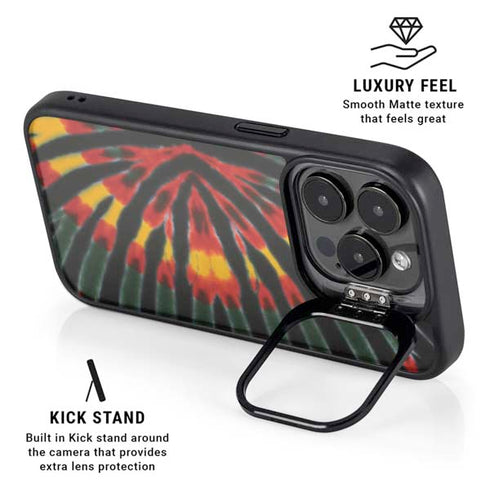 Liquid Blue Tie Dye - Rasta iPhone 15 Pro Max Kickstand Case