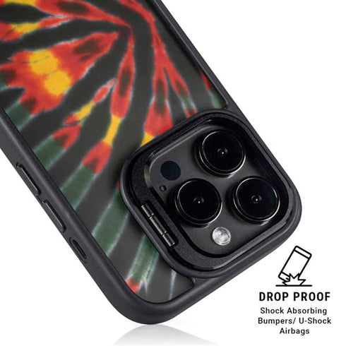 Liquid Blue Tie Dye - Rasta iPhone 15 Pro Max Kickstand Case