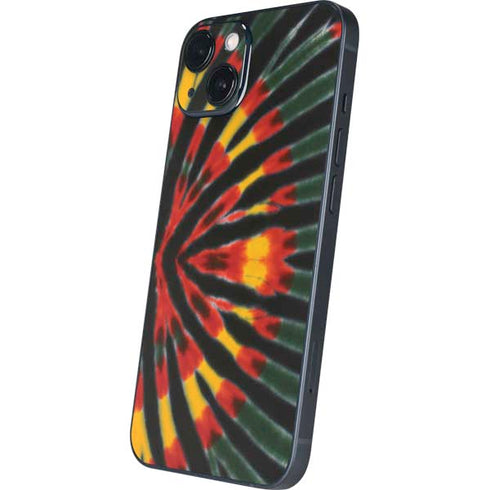 Liquid Blue Tie Dye - Rasta iPhone 15 Skin