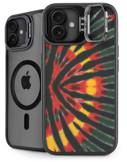 Liquid Blue Tie Dye - Rasta iPhone 16 Kickstand Case