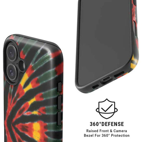 Liquid Blue Tie Dye - Rasta iPhone 16 Magsafe Impact Case