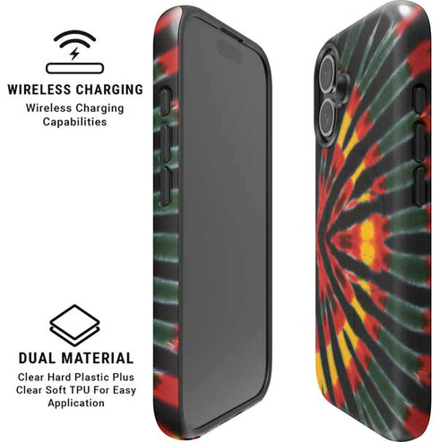 Liquid Blue Tie Dye - Rasta iPhone 16 Magsafe Impact Case