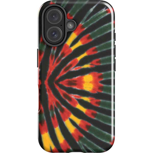 Liquid Blue Tie Dye - Rasta iPhone 16 Plus Impact Case