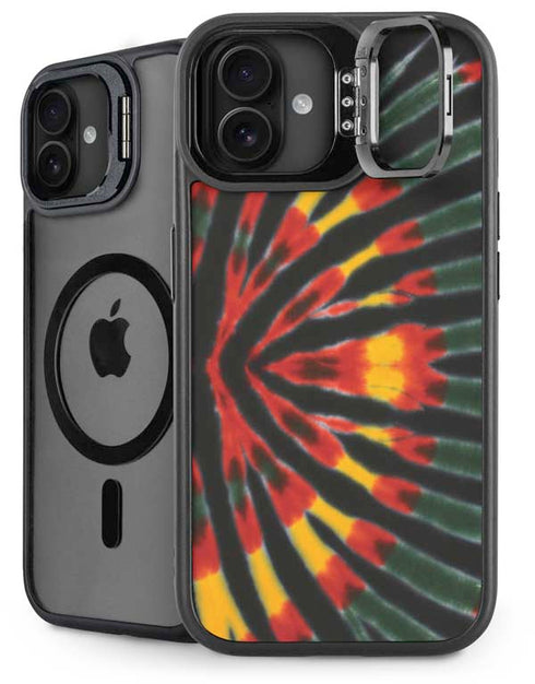 Liquid Blue Tie Dye - Rasta iPhone 16 Plus Kickstand Case
