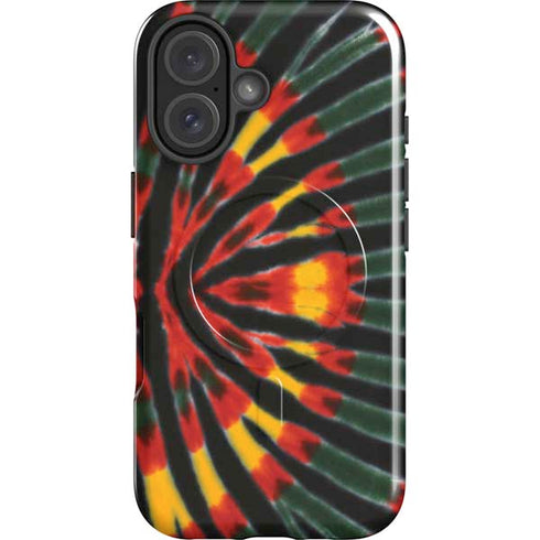 Liquid Blue Tie Dye - Rasta iPhone 16 Plus Magsafe Impact Case