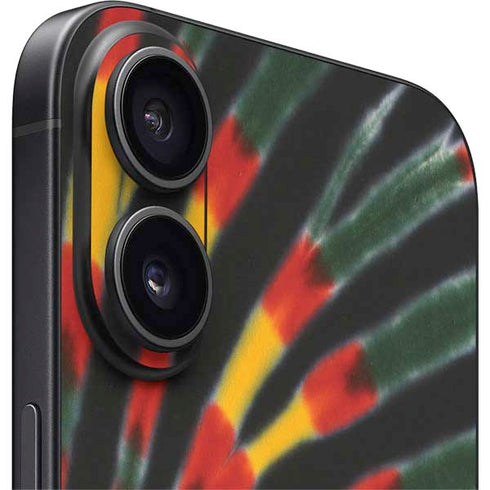 Liquid Blue Tie Dye - Rasta iPhone 16 Plus Skin