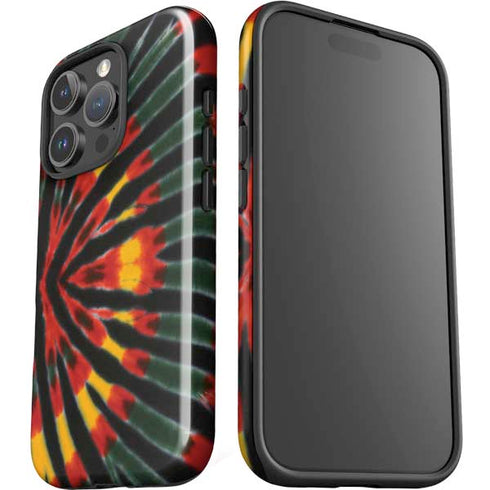 Liquid Blue Tie Dye - Rasta iPhone 16 Pro Impact Case