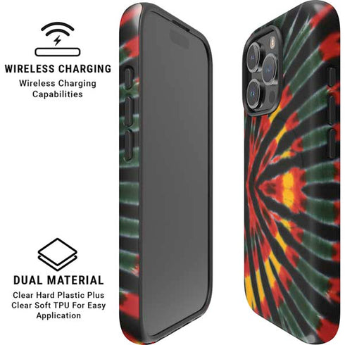 Liquid Blue Tie Dye - Rasta iPhone 16 Pro Magsafe Impact Case