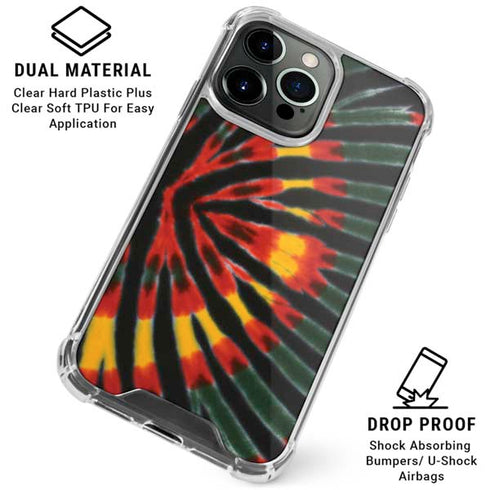 Liquid Blue Tie Dye - Rasta iPhone 16 Pro Max Clear Case