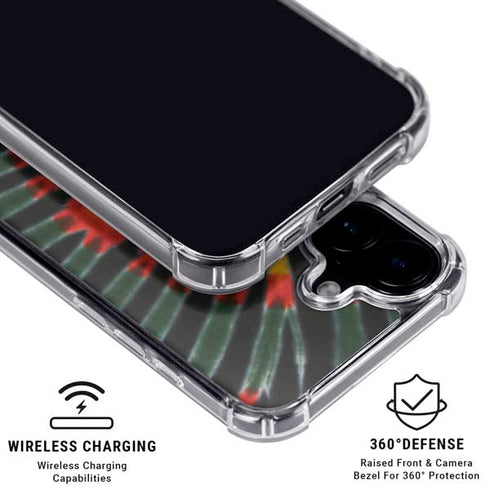 Liquid Blue Tie Dye - Rasta iPhone 17 Clear Case