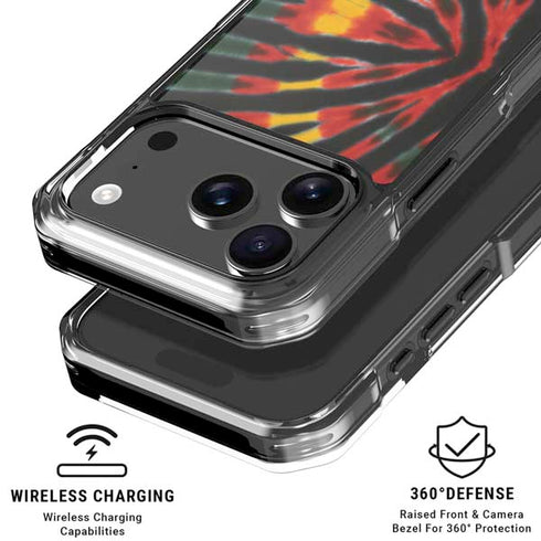 Liquid Blue Tie Dye - Rasta iPhone 18 Pro Clear Case
