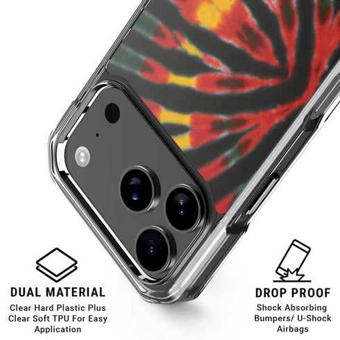 Liquid Blue Tie Dye - Rasta iPhone 18 Pro Clear Case