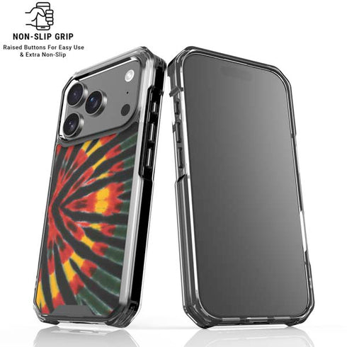Liquid Blue Tie Dye - Rasta iPhone 18 Pro Clear Case
