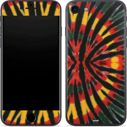 Liquid Blue Tie Dye - Rasta iPhone 7 Skin
