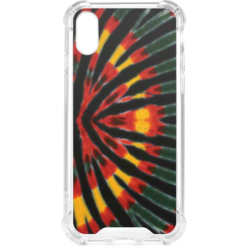 Liquid Blue Tie Dye - Rasta iPhone XS Clear Case