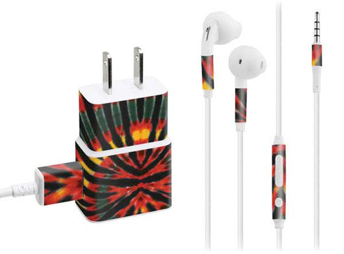 Liquid Blue Tie Dye - Rasta Phone Charger Skin