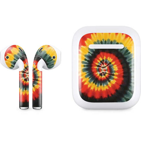 Liquid Blue Tie Dye - Rasta Spiral Apple AirPods Skin