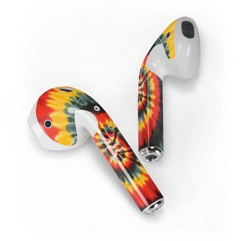Liquid Blue Tie Dye - Rasta Spiral Apple AirPods Skin