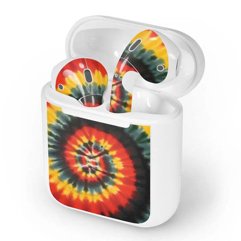 Liquid Blue Tie Dye - Rasta Spiral Apple AirPods Skin