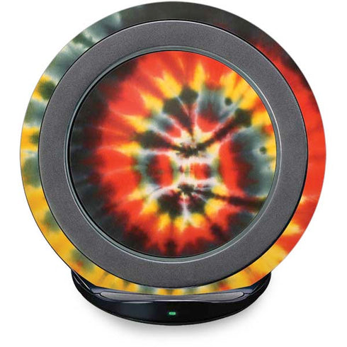 Liquid Blue Tie Dye - Rasta Spiral Fast Charge Wireless Charging Stand Skin