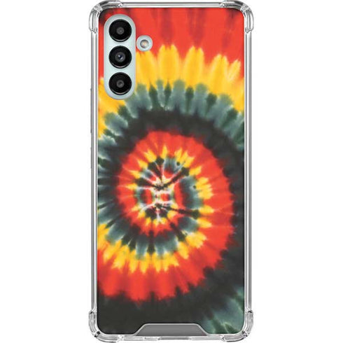 Liquid Blue Tie Dye - Rasta Spiral Galaxy A13 5G Clear Case