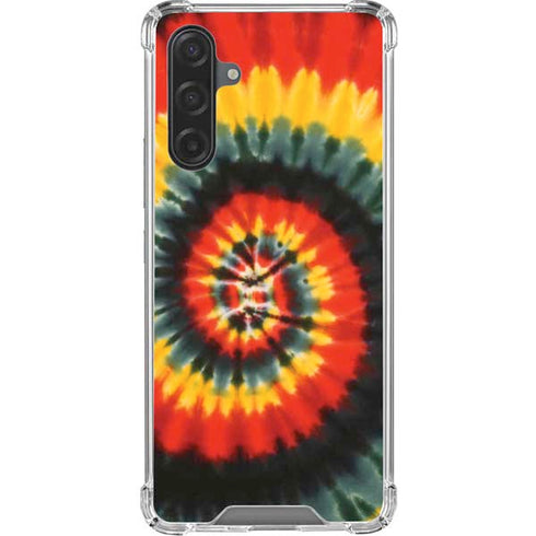 Liquid Blue Tie Dye - Rasta Spiral Galaxy A17 Clear Case
