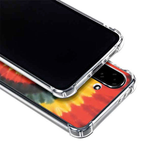 Liquid Blue Tie Dye - Rasta Spiral Galaxy A36 5G Clear Case