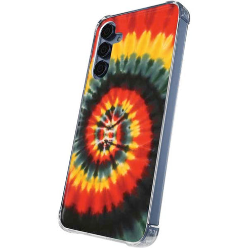 Liquid Blue Tie Dye - Rasta Spiral Galaxy A55 5G Clear Case