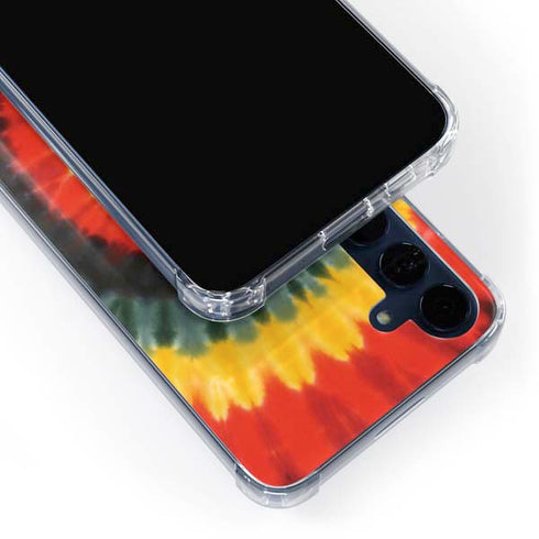 Liquid Blue Tie Dye - Rasta Spiral Galaxy A55 5G Clear Case