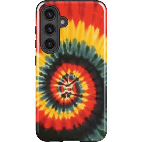 Liquid Blue Tie Dye - Rasta Spiral Galaxy S25 Impact Case