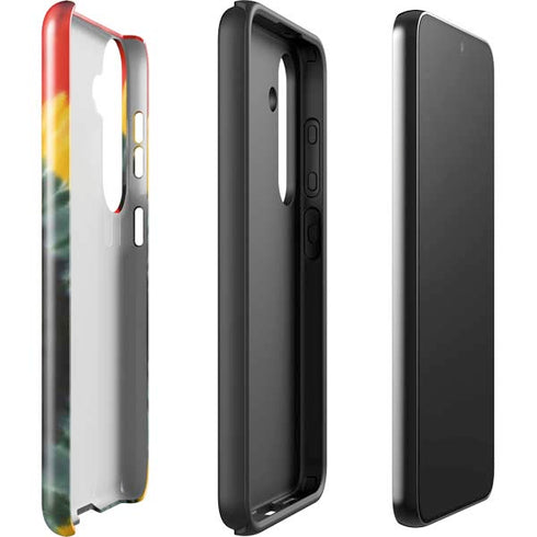 Liquid Blue Tie Dye - Rasta Spiral Galaxy S25 Plus Impact Case