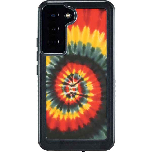 Liquid Blue Tie Dye - Rasta Spiral Galaxy S24 Plus Waterproof Case