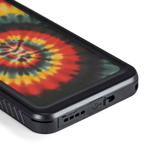 Liquid Blue Tie Dye - Rasta Spiral Galaxy S24 Plus Waterproof Case
