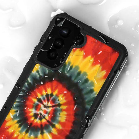 Liquid Blue Tie Dye - Rasta Spiral Galaxy S24 Plus Waterproof Case